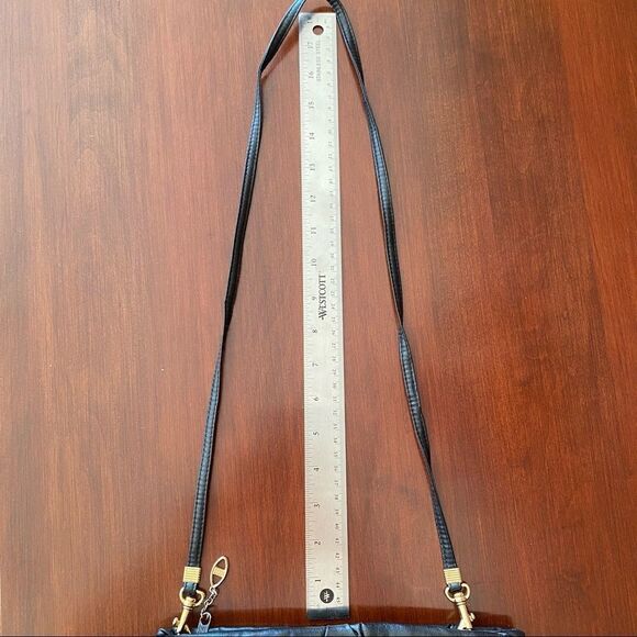 Holiday Fair 2 Pocket Purse w/ Braided Accent & Detachable Strap - Black & Gold - Picture 11 of 11